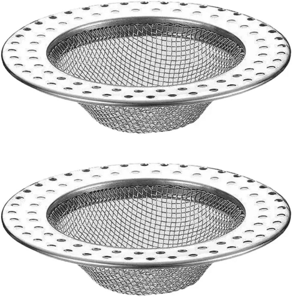 Kitchen Sink Garbage Filter Mesh Anti-block Sink Hair Food Catcher Reusable Stainless Steel Sink Drain Filter Net Easy Clean