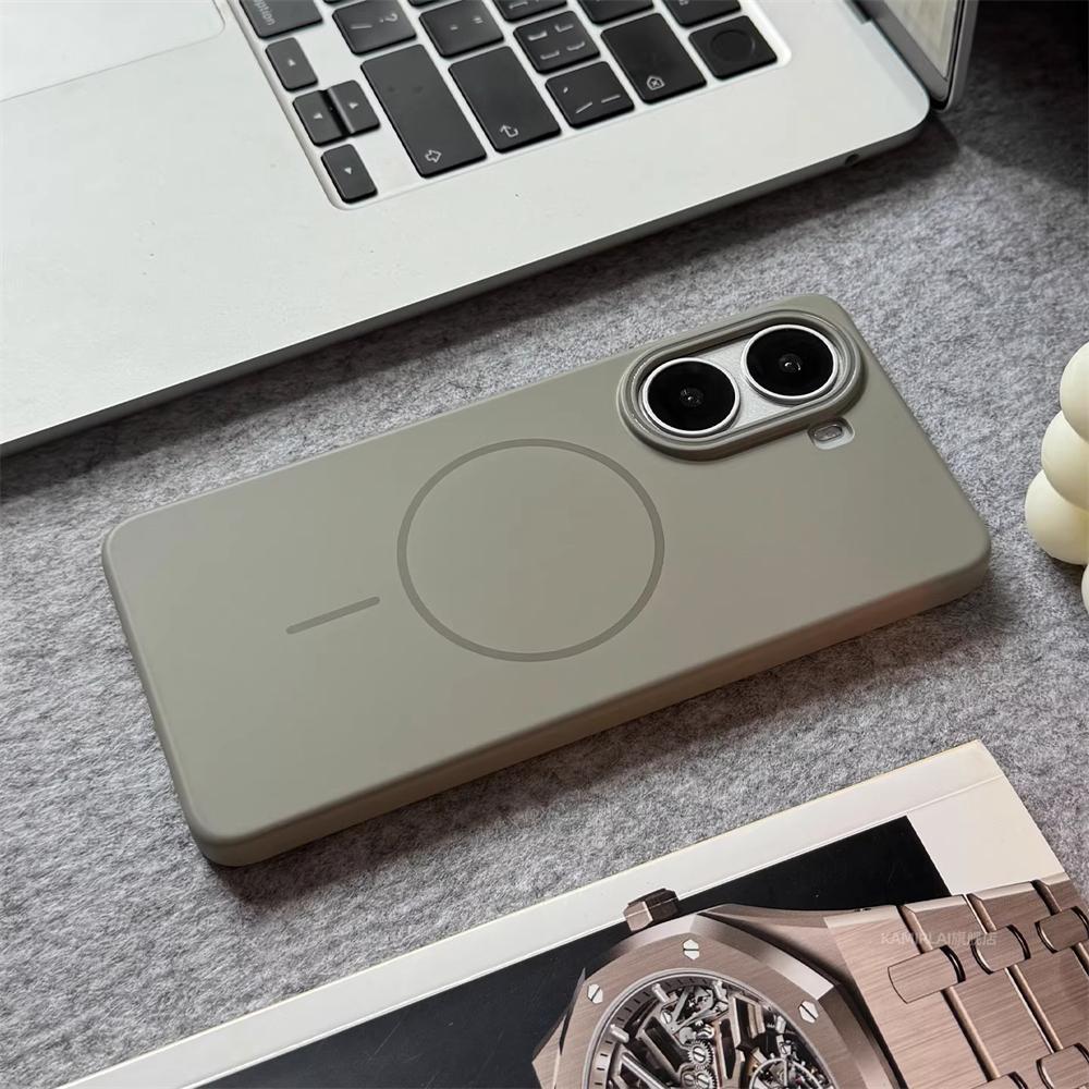 Ultra-thin Solid Color Matte Magnectic Case For Xiaomi POCO X7 Pro F7 F6 M6 F5 X5 X6  Ultra Wireless Charging Slim Hard PC Cover