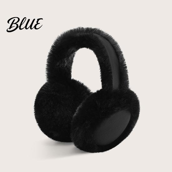 Lightweight Earmuffs Faux Warm Ear Foldable Design Elastic Headband Fur with Plush Fluffy Warmers Exterior