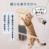 Shinyever Long Cat Scratching Post with Toy, Replaceable Pole, Wooden Cage Scratcher, Stress Relief, Includes Tools