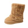 2025 Winter Niche Snow Boots Sleeve Thick Sole Heightening Shoes Women's Fleece Thickened Short Tube Warm Fluffy Boots Cold Proof