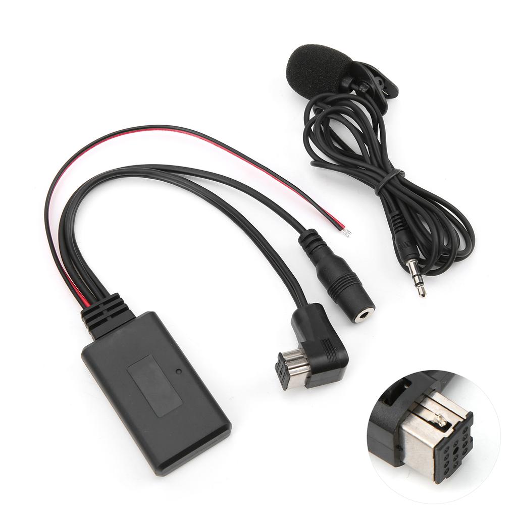 Car Stereo Microphone with AUX Audio Cable Bluetooth 5.0 Replacement for Pioneer Radio IPBUS