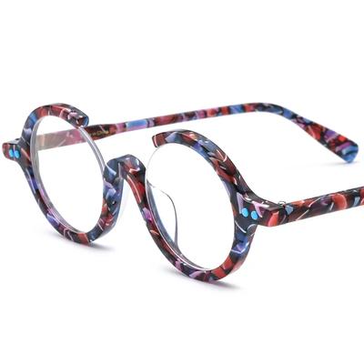 2025 Ins Acetate Personalized Handmade Multicolors Eyeglasses Optical Prescription Men and Women Classical Glasses with Case