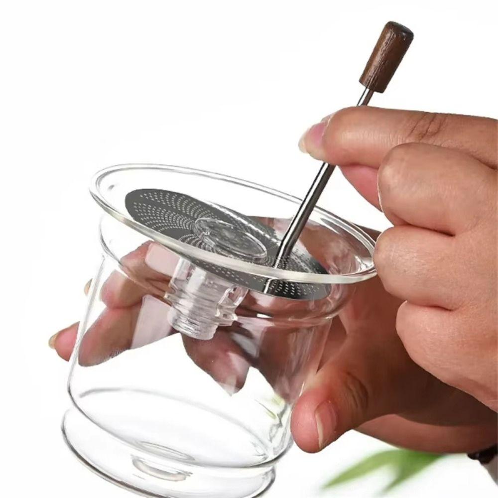 Heat Resistant Magic Glass Teapot Creative One-button Filtering Teapot  Loose Tea