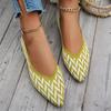 Women's Flying Weaving Summer New Pointed Flat Shallow Comfortable Doudou Shoes Large Size Casual Single Shoes