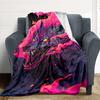 1pc Wolf Flames Blanket, Lightweight Flannel Throw Blanket For Sofa, Bed, Travel, Camping, Living Room, Office, Couch, Chair, And Bed