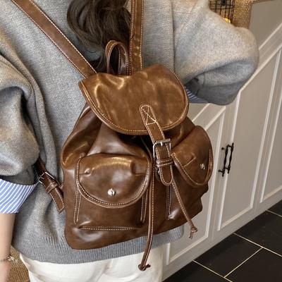 Large Capacity New Niche Casual Backpack Women's Retro Collegiate Style Travel Backpack Commuting Vintage Women's Schoolbag