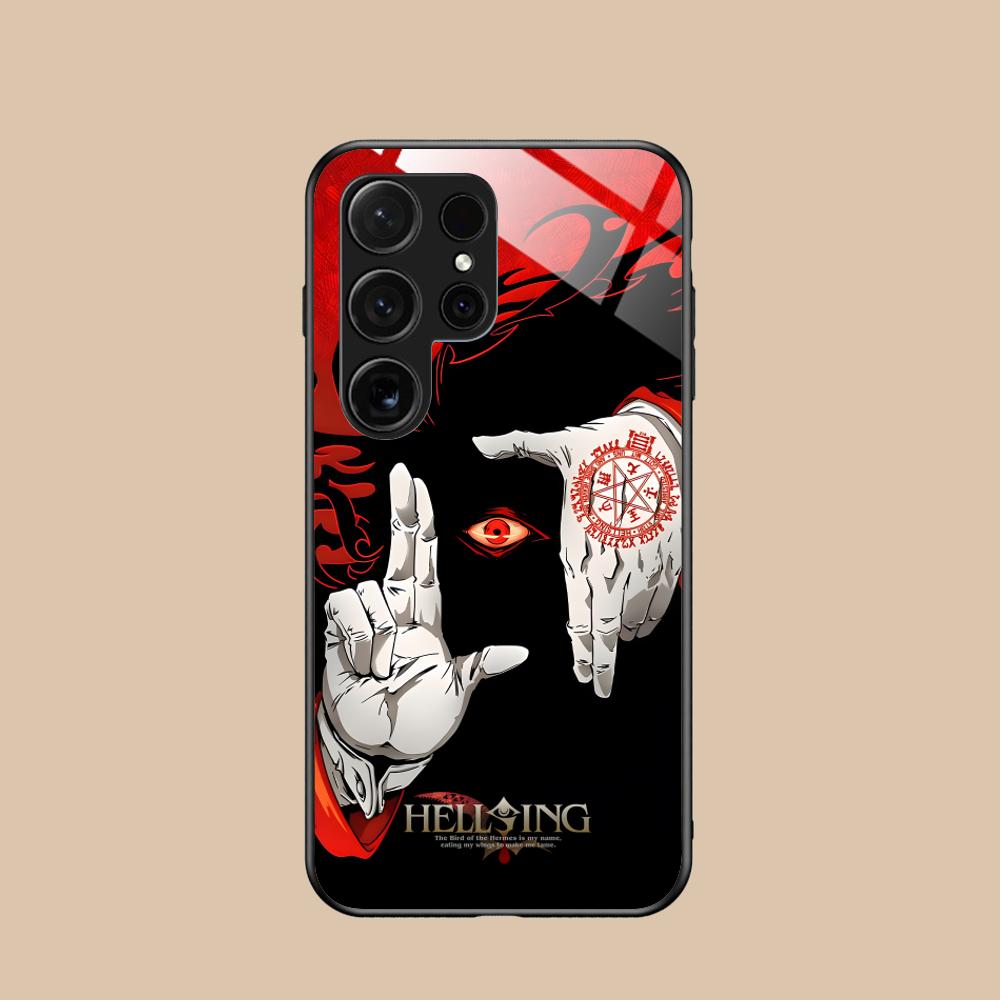 

Anime Alucard Hellsing Phone Case for Samsung Galaxy S25 S24 S23 S22 S21 S20 Note20 Plus FE Ultra Glass Colorful Cover Pretty Galaxy Note20 Ultra