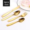 4pcs Western Dinnerware Set Stainless Steel Cutlery Set Fork Knife Spoon Tableware Set Flatware Set Dishwasher Safe Cutlery Set