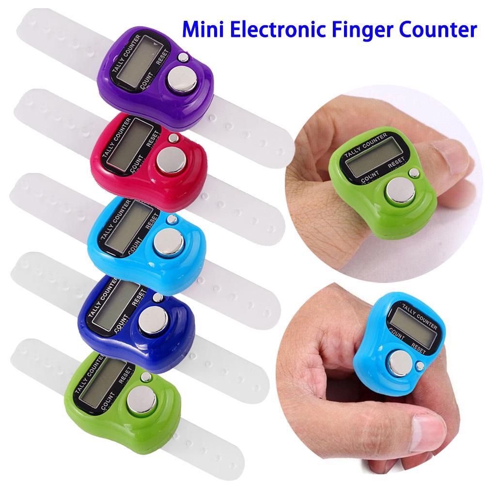 Mini Digital Finger Ring Counter Electronic Tally Clicker Knitting Row Stroke Counting Tool for Sewing Craft Accessory Set Kit