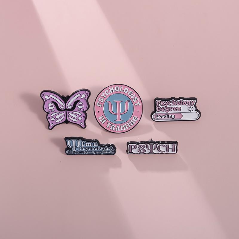 And Whimsical Fun Pink Cartoon Butterfly Brooch Trendy Alloy Pin Unique Gift Idea