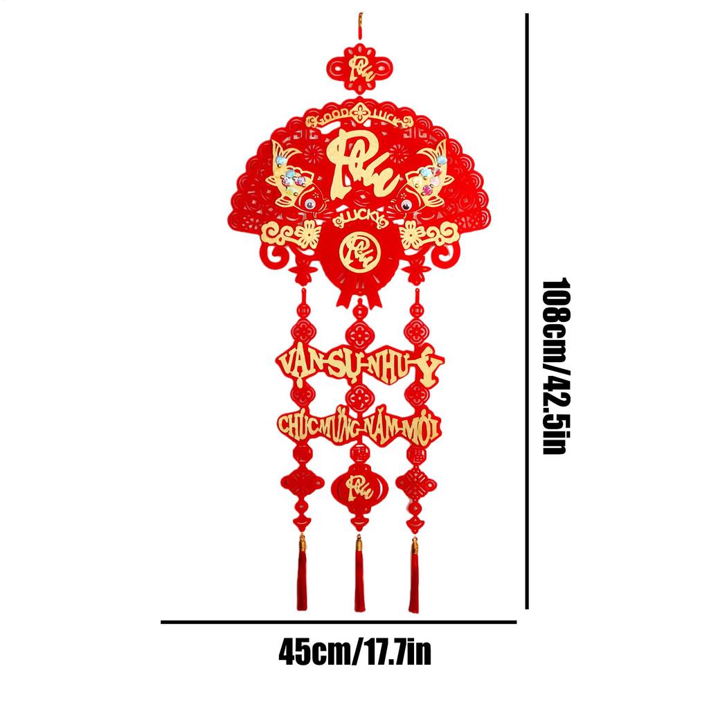 New Year Decoration 2026 Asian Vietnamese Chinese New Year Blessing Pendant Spring Festival Decoration Lightweight Tree Ornament