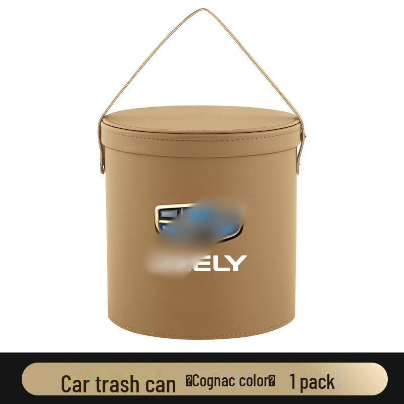 Geely Car Leather Trash Can: Compatible with Binrui, Dihao S, Xingrui, Borui, Binyue, Xingyue L, and Jiaji Models