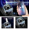 Bluetooth FM Transmitter für Auto, Blaues Umgebungslicht Drahtloser Radio Autoempfänger Adapter Dual USB Ladegerät 5V/2.4A
