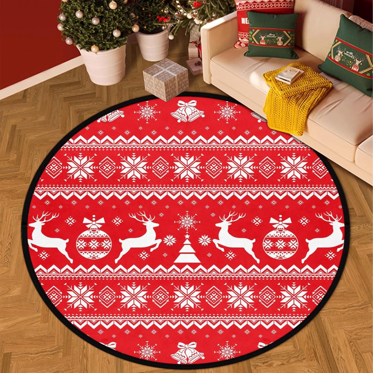 

Circular Carpet Mat Retro Skull Rose Floor Mat Vinyl Record Compass Earth Pattern Carpet Living Room Bedroom Home Decoration 60cm
