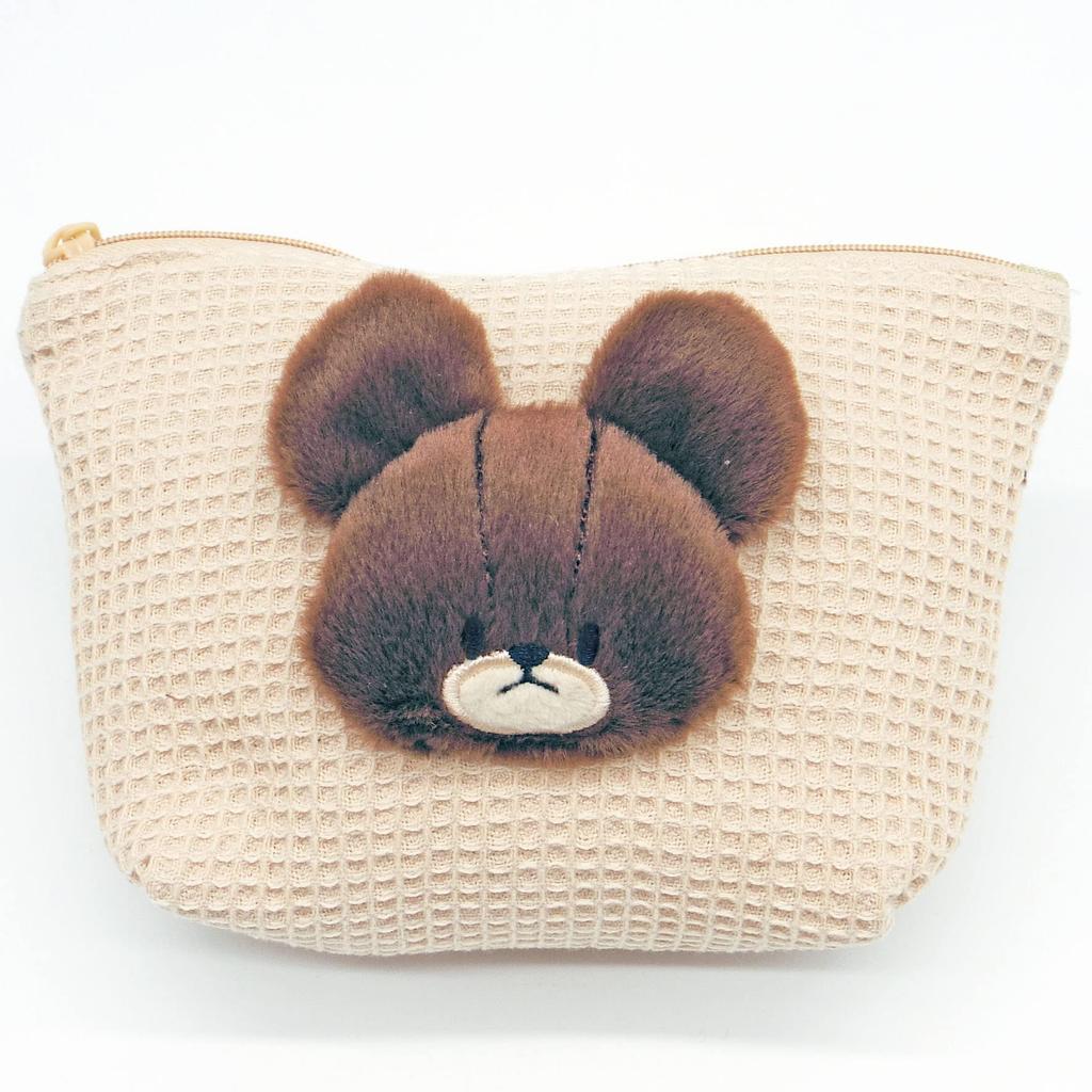 Nakajima Corporation The Bear School Boa Face Pouch Beige 172525