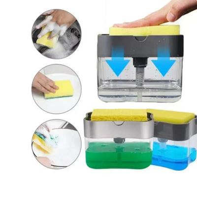 Dishwashing Detergent Press Kitchen Style Automatic Liquid Dispenser Scouring Pad Dishwashing Brush Pot Maker Soap Dispenser Box