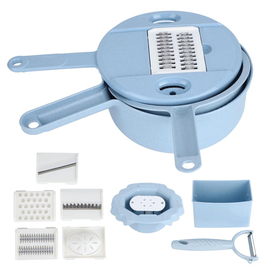 Food Shredder Chopper Multifunction Manual Vegetable Potato Grater Kitchen Utensils Blue
