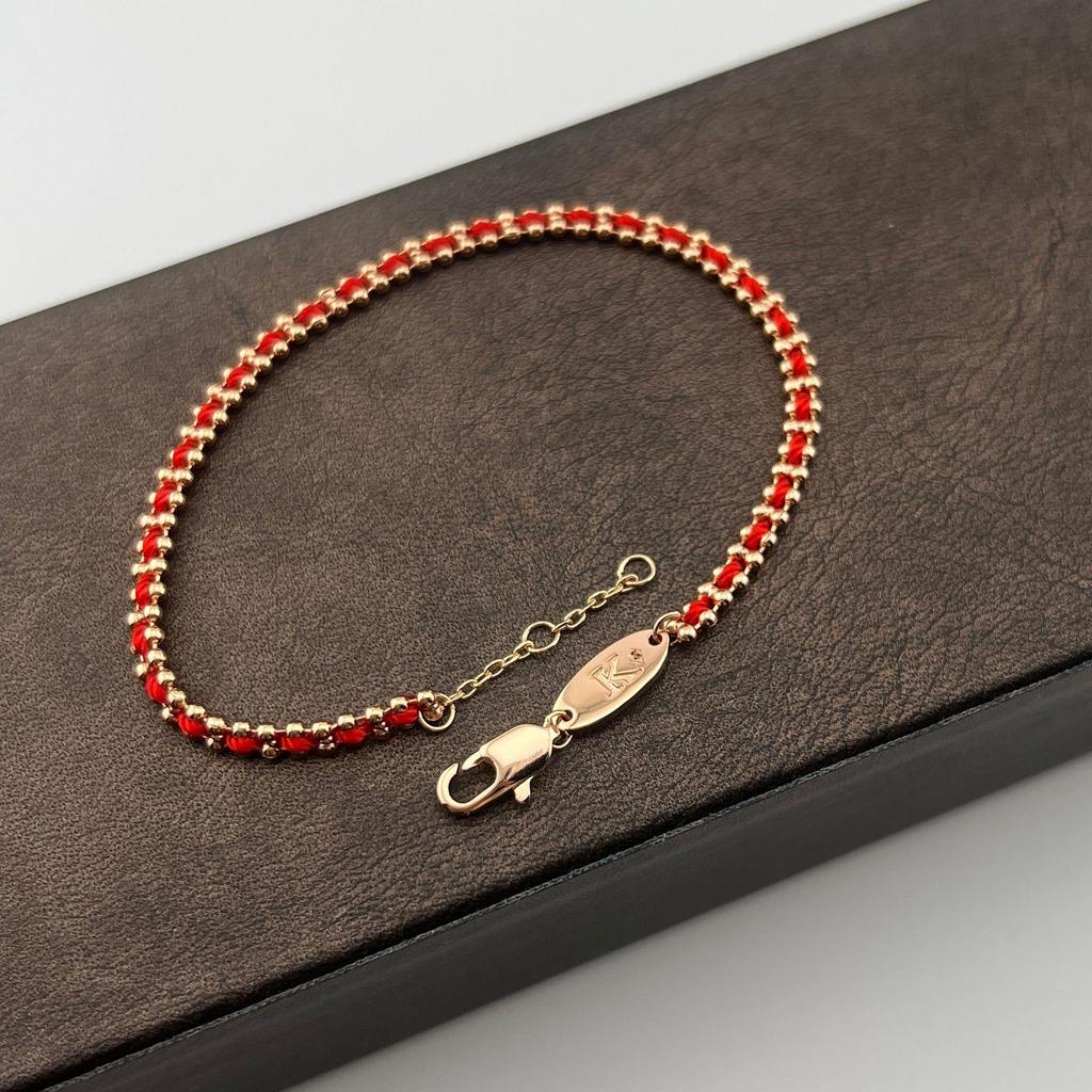 French Red String 925 Silver Lucky Zodiac Bracelet with Single Diamond - New Style Gift