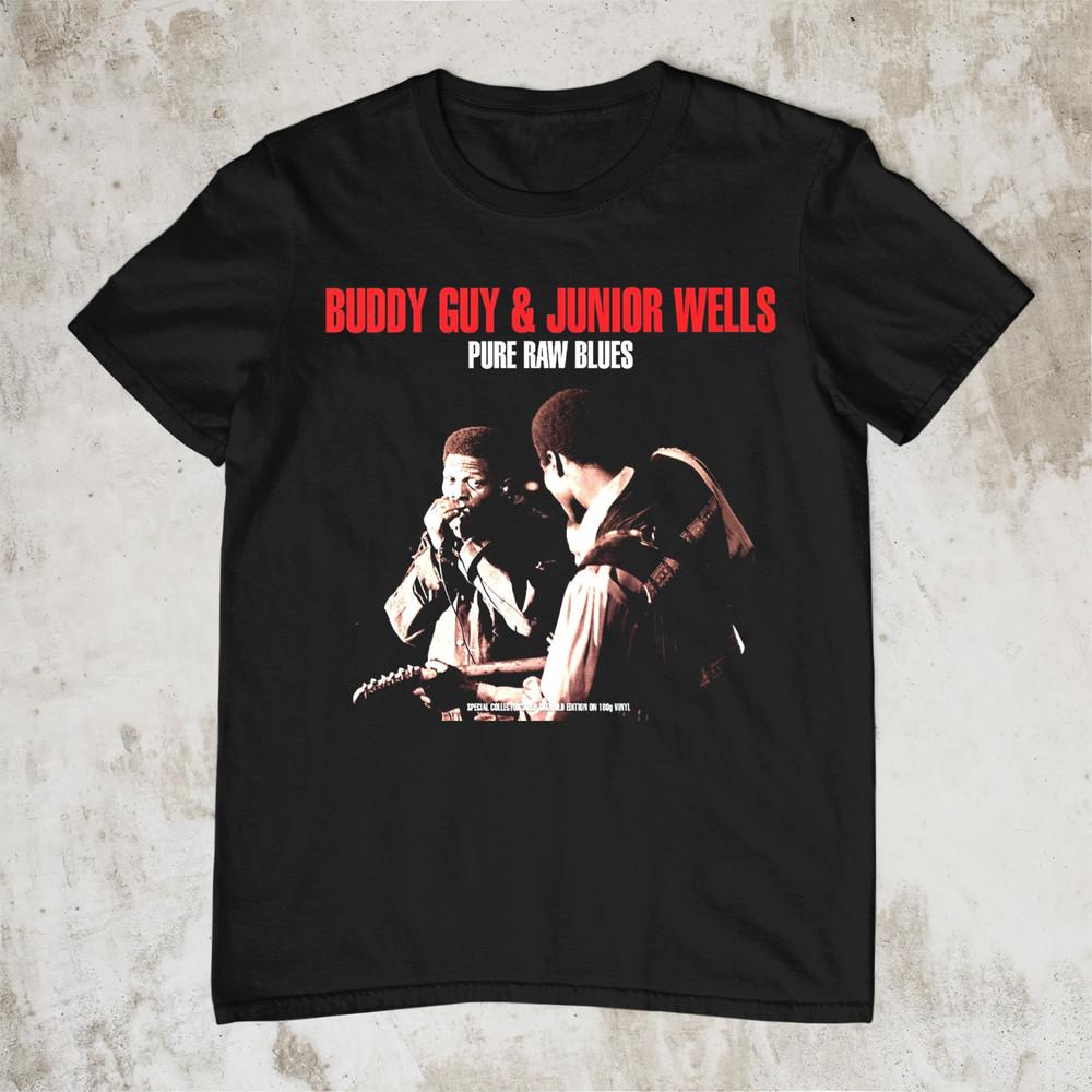 Buddy Guy & Junior Wells - Pure Raw Blues Black All Size Shirt Unisex T-Shirt M