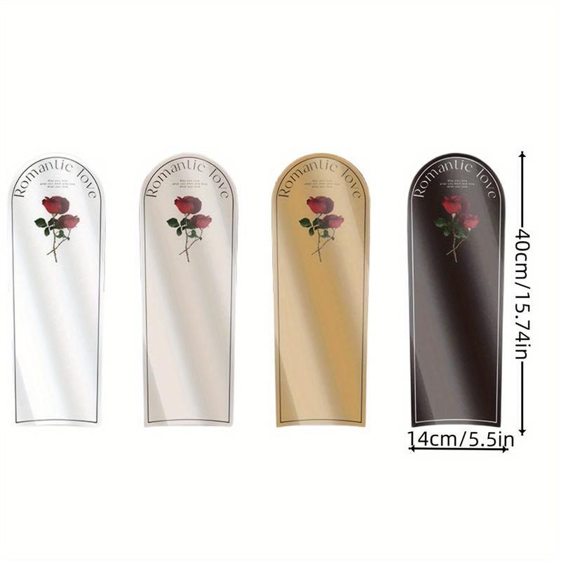20pcs Transparent OPP Three-dimensional Rose Wrapping Bag Single Flower Packaging Bag Perrfect For Valentine's Day Gift Packaging