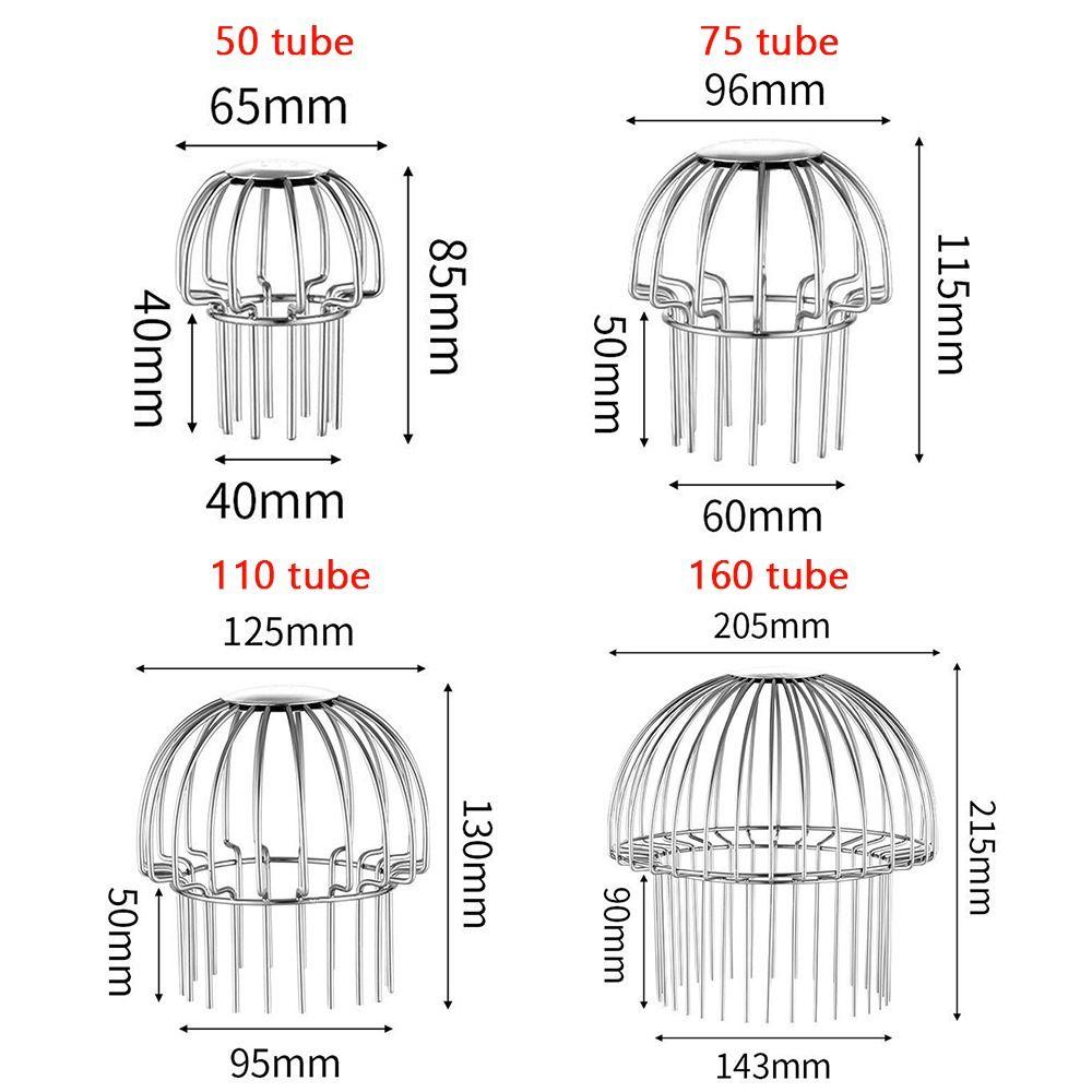 Runde Dachbodenablauf Abdeckung Anti-Blockierend Großer Durchfluss Balkon Entwässerungsabdeckung Edelstahl Regenrohrkappe