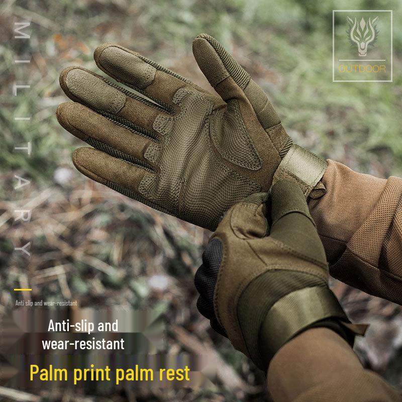 Men's Tactical Touchscreen Non-slip Wear-resistant Cycling Gloves, Full & Half Finger Options