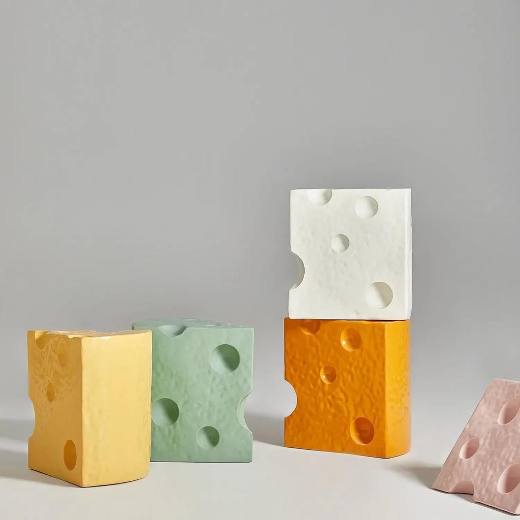 Creative Restaurant Cheese Design Small Dining Chair Sofa Footrest Stool Side Table Living Room Home Decor Furniture