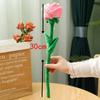 1pcs Cartoon Rose Flower Stuffed Soft Plush Toy Creative Curtain Buckle Home Decoration Christmas Valentine's Day Gift For Girl