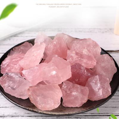 100g Natural Rose Quartz Mineral Pink Quartz Crystal Raw Stone Aromatherapy Incense Stone Ornaments for Home Decoration