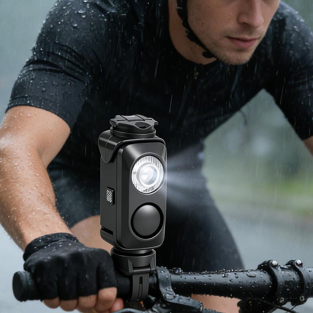 Fahrrad-Frontlicht Wasserdicht LED Wiederaufladbar mit Hupe Lenkerhalterung Mountainbike-Licht für Straße Elektrofahrrad Nacht