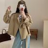 Women's Korean-Style Casual Loose Petite Trench Coat - Versatile Short Jacket for Spring & Autumn 2024