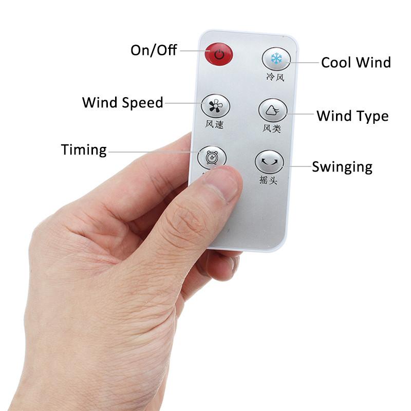 75W 15L 220V Conditioning Fan Humidifier Cooler Tank Cooling Timed 3 Fan Modes Cooling Fan Humidifier Portable Air Conditioner