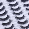 20 Pairs Dense Cross-Style False Eyelashes with Hard Stem - Large Capacity, Free Shipping