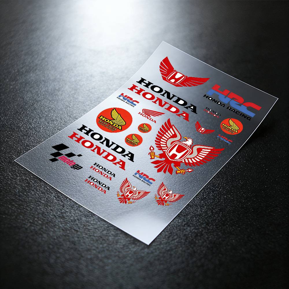 AAAKV1 For Honda Reflective Motorcycle Stickers Waterproof Vinyl Decals For Motorbike Helmet Fuel Tank Bike