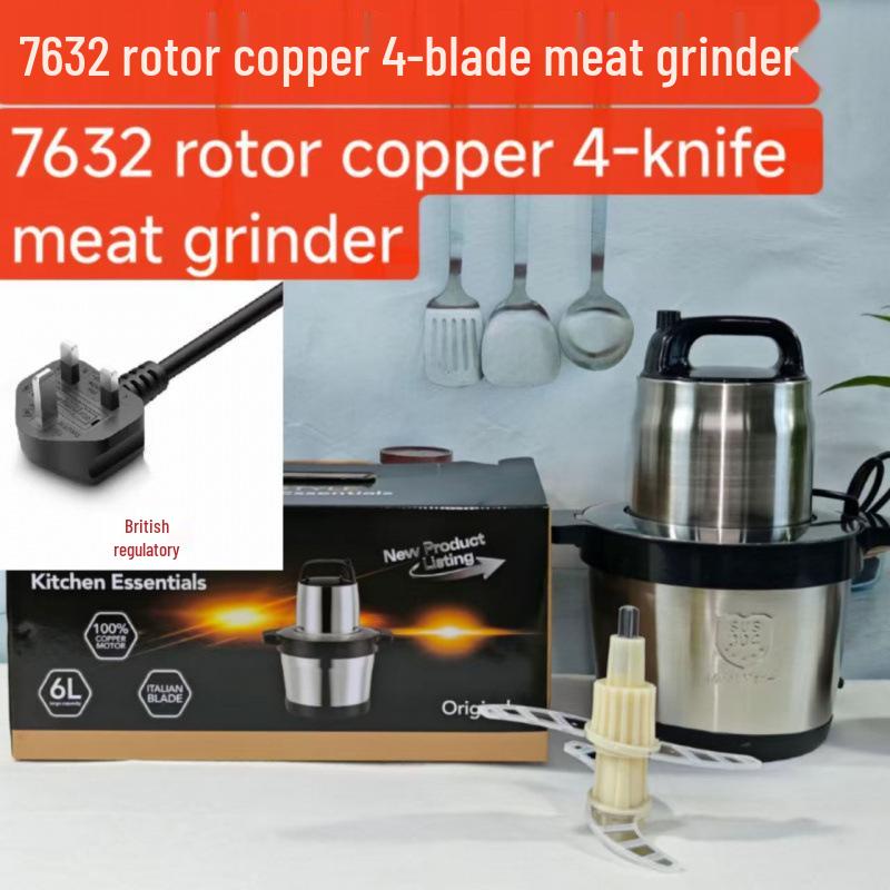 8L Multifunktionaler Edelstahl Fleischwolf & Gemüsemixer - Knoblauchhackmesser