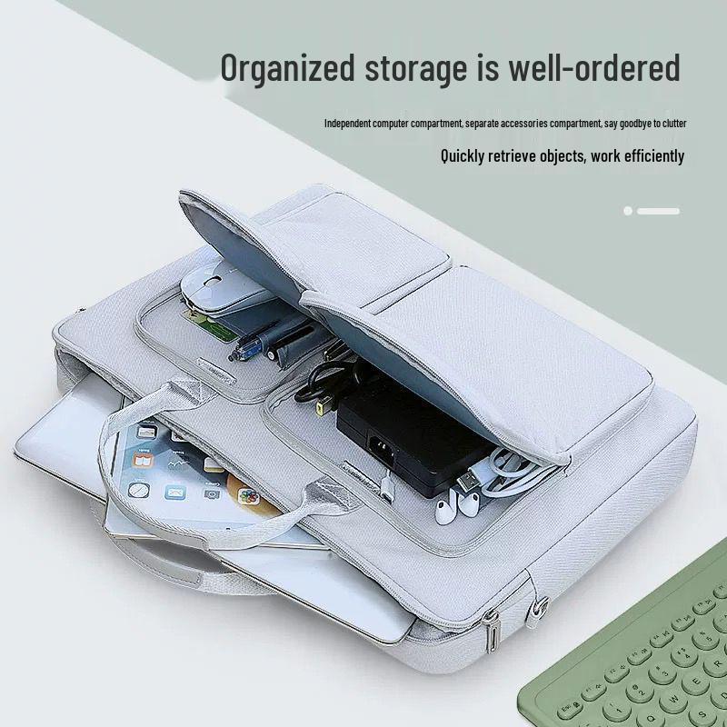 Große Kapazität 17,3-Zoll-Laptoptasche mit mehreren Fächern und Samtfutter
