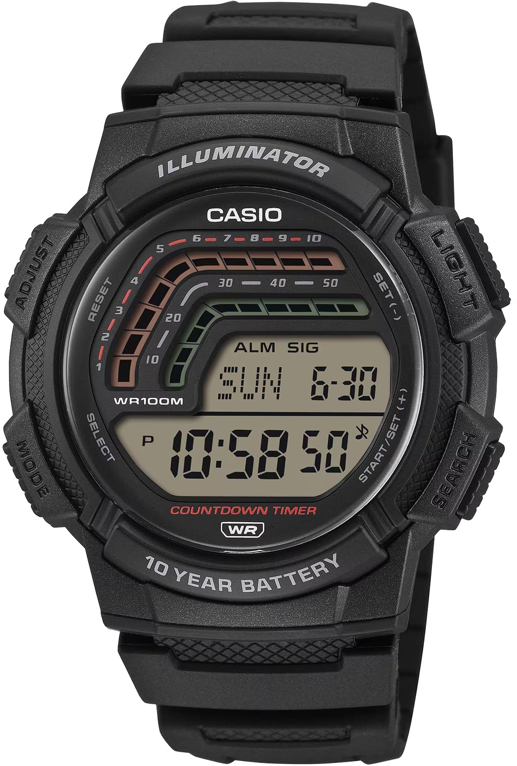 CASIO Standard Digital Watch Black Overseas Model [Casio] WS-1800-1AV Men s
