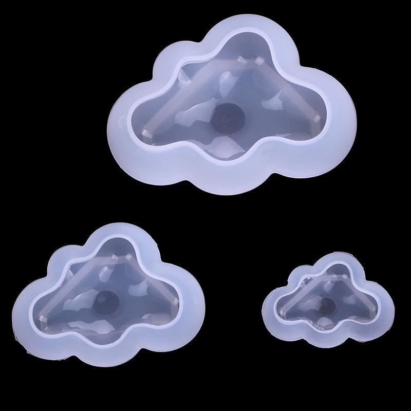 3D Fondant Silicone Mold for Chocolate, Resin, Aroma Stones, and Plaster - Large & Small Cute Cloud Design