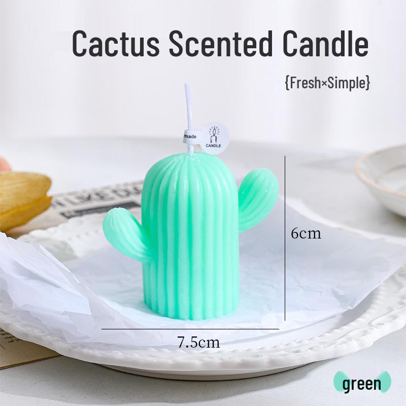 Handmade Cactus Scented Candle - Creative Aroma Decoration for Home Atmosphere