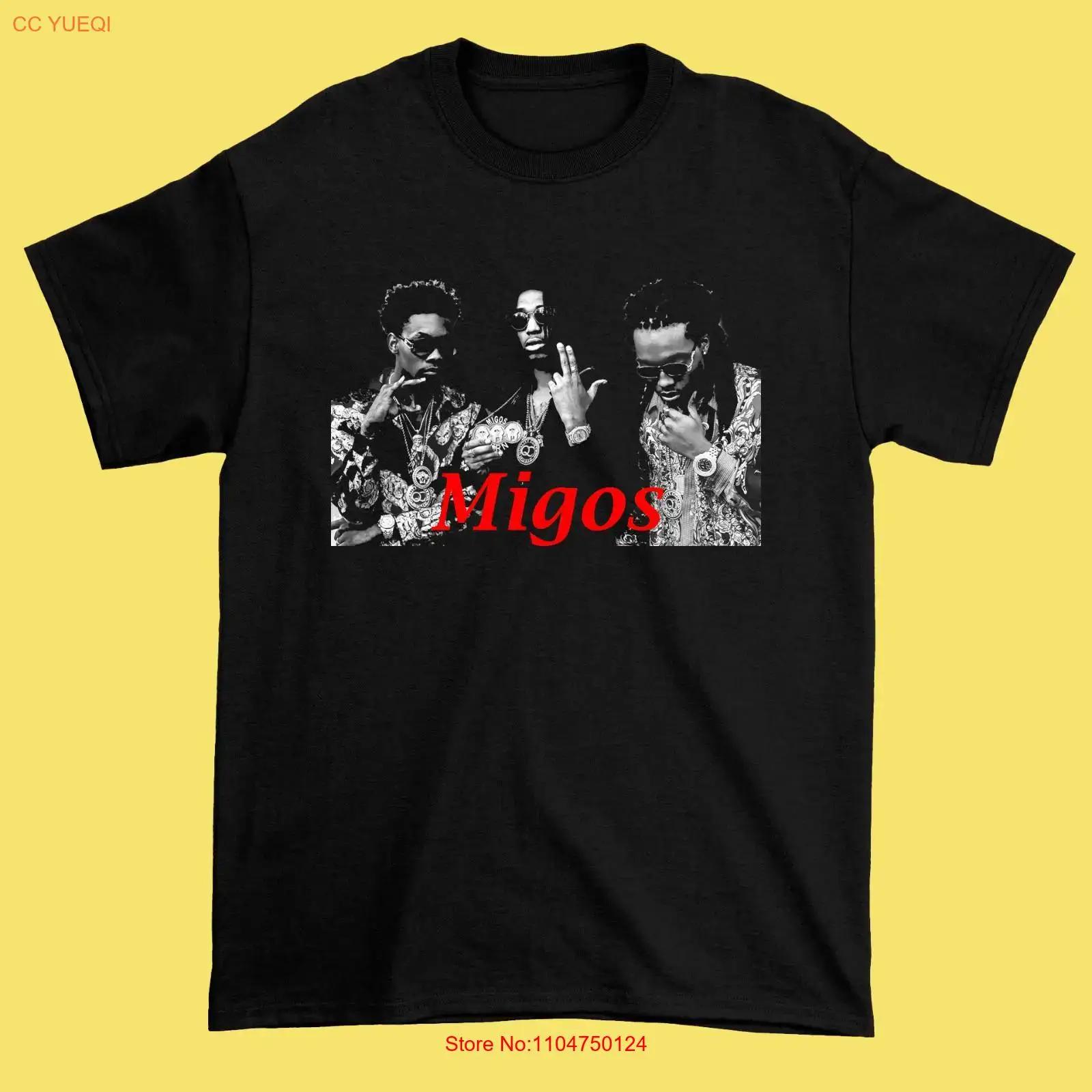 

HOT Migos Band Black Cotton All size S 5XL For Fans T shirt HRN268 vintage Washed homme Top For Everyday Wear streetwear 5XL різнокольоровий
