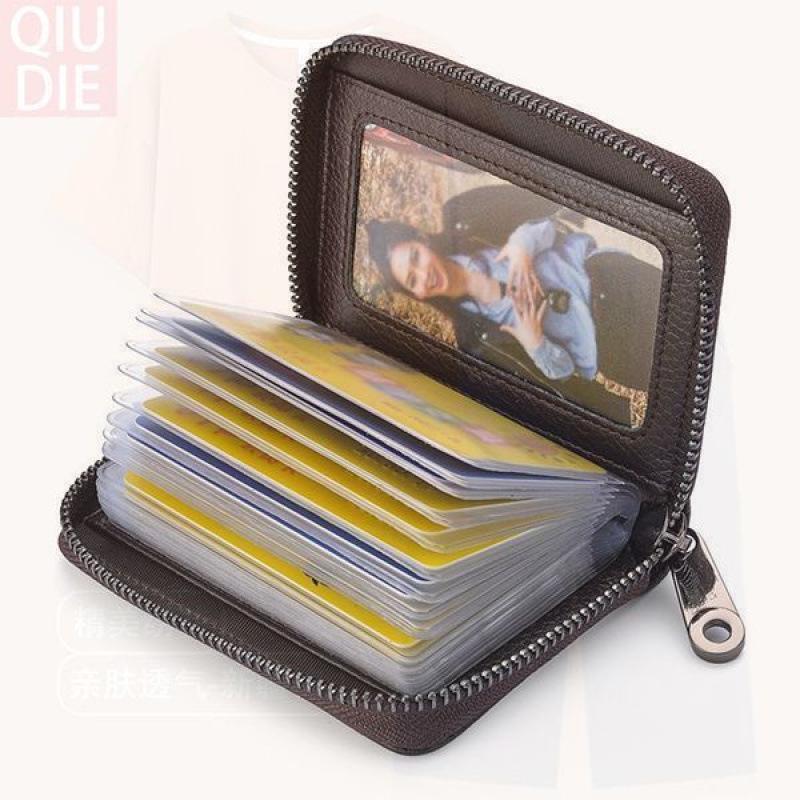2025 Genuine Cowhide Unisex Compact Anti-Magnetic Card Holder & Document Sleeve