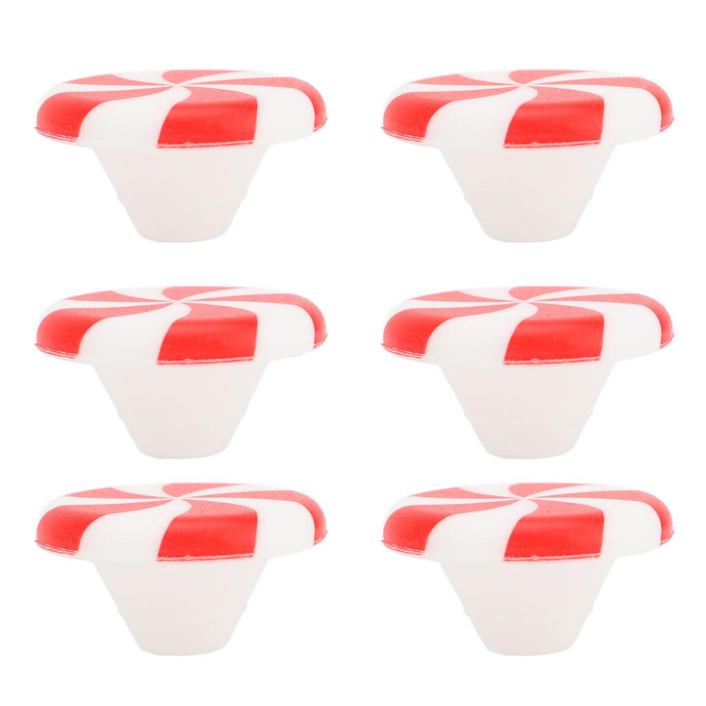 12 stk Skapknott Dekor Silikon Godteri Dekorasjon Trekkhåndtak Knott for Høytid