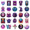 50 Stickers Purple Dark Goth Style Personalized Diy Decorative Stickers Repeatedly Stick Waterproof Stickers
