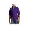 Polo Ralph Lauren SS23 Solid Color Cotton Oxford Long Sleeve Shirt Men Shirts Purple MNPOWOV16822695-500