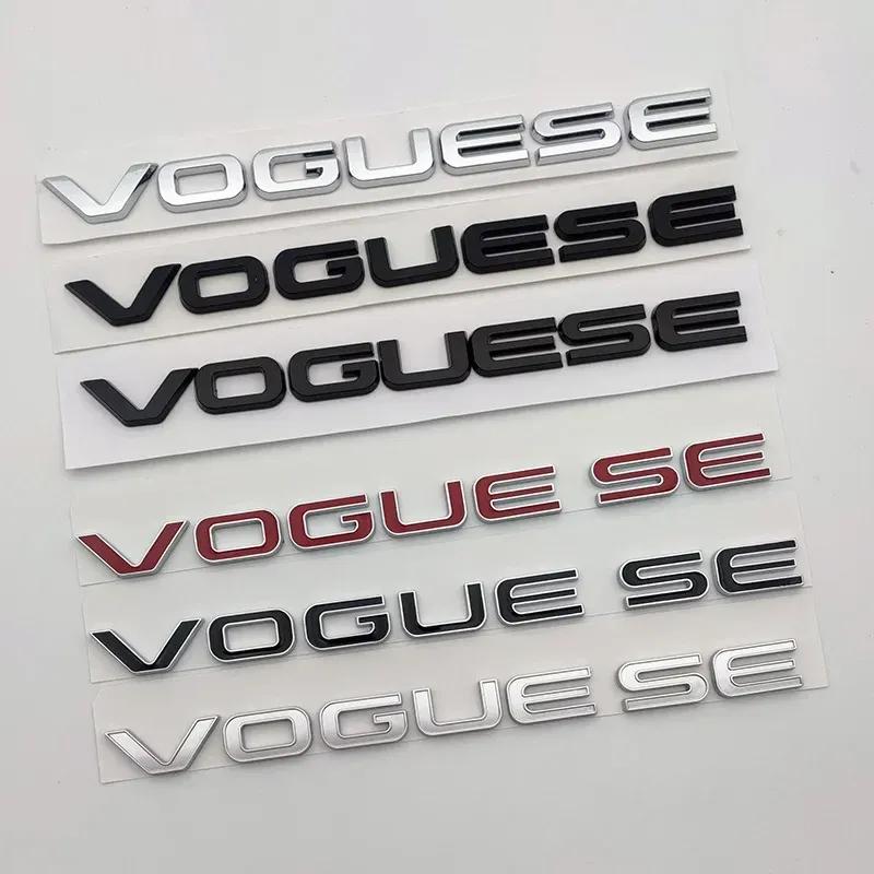 3d ABS Chrome Black Vogue SE Emblem Letters Car Trunk Badge Decal For Vogue SE Sticker Accessories