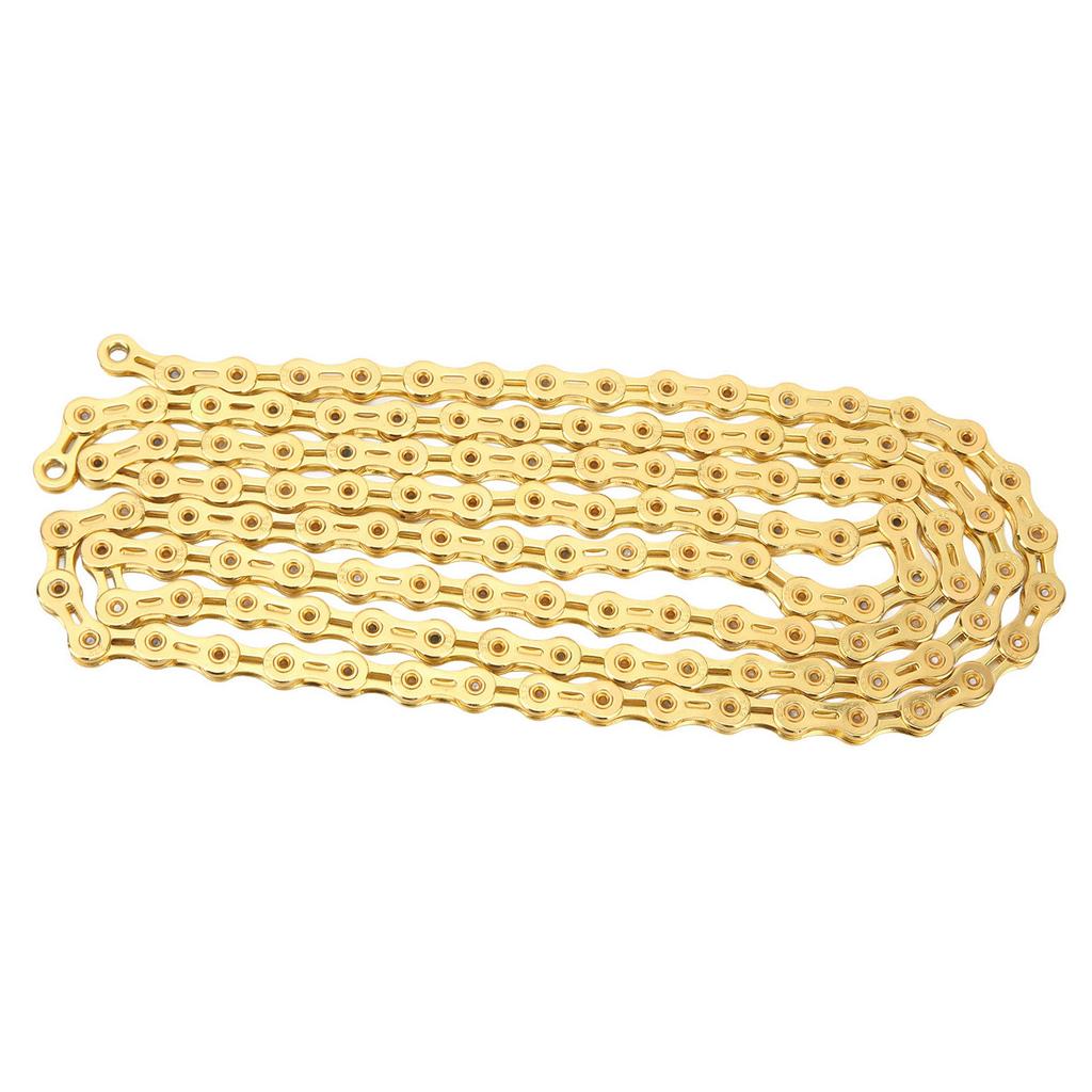 12 Speed Bicycle Chain Full Hollow Alloy Steel 12 Speed Chain for Mountain Road Bike Gold