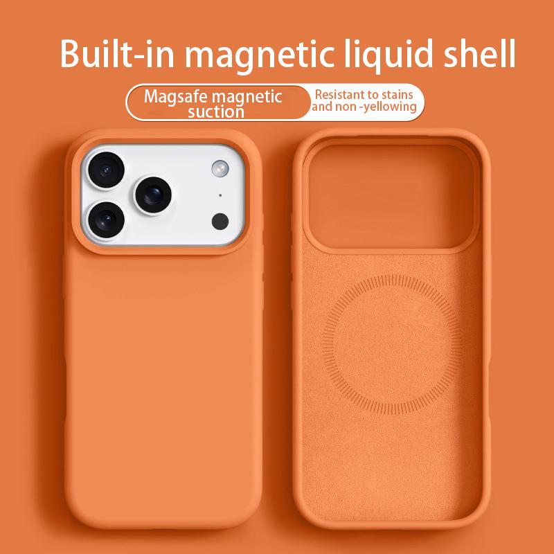 Magnetic Phone Case For iPhone 17 16 Pro Max Air Liquid Silicone Cases For iPhone17 16 Pro Max 17Pro Soft Bumper Cover