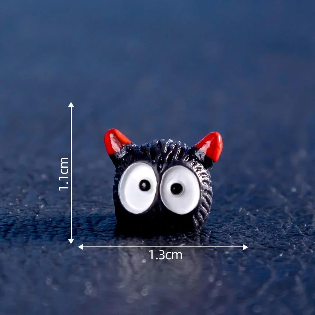 Mini Fairy Garden Luminous Coal Elf Halloween Decoration Miniature Figurines Ghost Mummy Pumpkin Micro Landscape Desk Decor