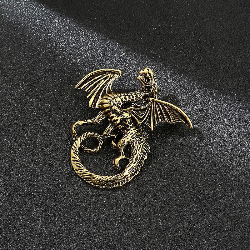 

«Мужская роскошная брошь для костюма»: Дизайн головы льва, орла и оленя в короне